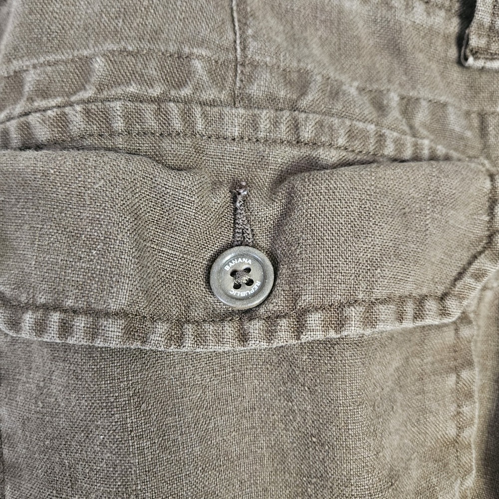 Banana Republic‎ Linen Pants Brown Relaxed Loose Fit 34x30 Mens Drawstring - Picture 6 of 11